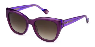 Yalea Sya153 Carolina 09hn Women's Sunglasses Purple Size 53