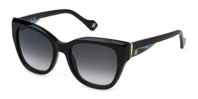 Yalea Sya153v Carolina 0700 Women's Sunglasses Black Size 53