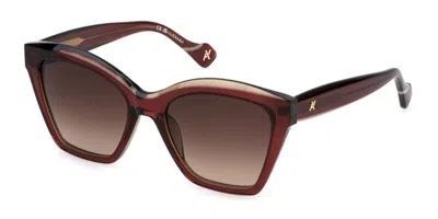 Yalea Sya154 Gisele 09g4 Women's Sunglasses Burgundy Size 54
