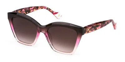 Yalea Sya154 Gisele 0acz Women's Sunglasses Brown Size 54