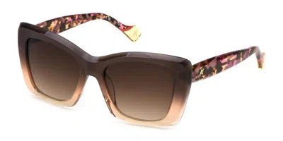 Yalea Sya155 Chimamanda 06pb Women's Sunglasses Brown Size 53