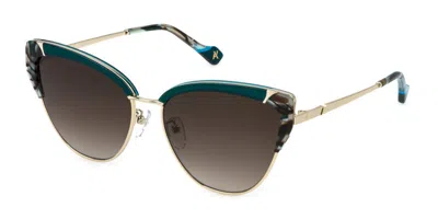 Yalea Sya157 Esther 0594 Women's Sunglasses Gold Size 57