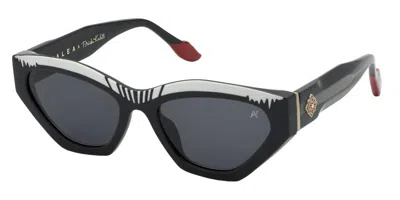 Yalea Sya174w Frida Kahlo 0700 Women's Sunglasses Black Size 55