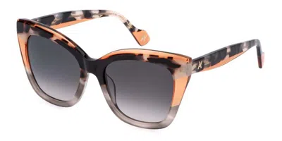 Yalea Sya194v Bessi 03ka Women's Sunglasses Tortoiseshell Size 54 In Grey,brown Tortoise