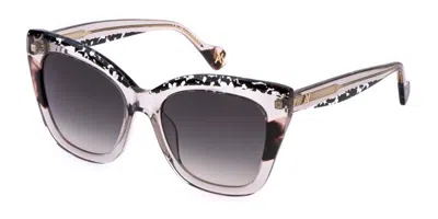 Yalea Sya194v Bessi 4g0y Women's Sunglasses Grey Size 54 In Tortoise,transparent Grey