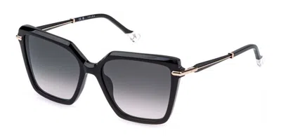 Yalea Sya195 Branca 0700 Occhiali Da Sole Neri Per Donna In Black