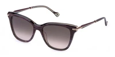 Yalea Sya196 Farzana 0915 Women's Sunglasses Purple Size 54 In Purple Horn