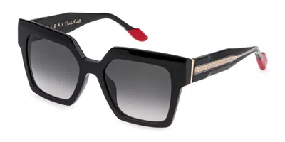 Yalea Sya225 Frida Kahlo 0700 Women's Sunglasses Black Size 54 In Shiny Black