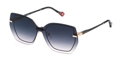 Yalea Uya233 Merritt With Clip-on 0301 Women's Glasses Gold Size 54 - Free Lenses - Blue Light Block Avail In Red