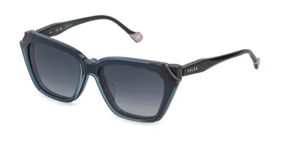 Yalea Uya236 Rabia With Clip-on 956p Women's Glasses Blue Size 54 - Free Lenses - Blue Light Block Availab