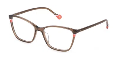 Yalea Vya048v Janet Women's Glasses, Brown, Size 55
