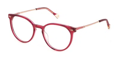 Yalea Vya068 Wang Women's Glasses, Red, Size 51