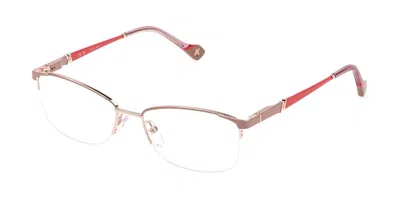 Yalea Vya164 Aung 08mz Women's Glasses Gold Size 54 - Free Lenses - Blue Light Block Available In Copper Gold,brown