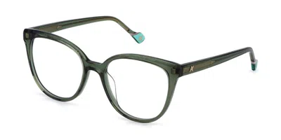 Yalea Vya201 Irene 07th Women's Glasses Green Size 53 - Free Lenses - Blue Light Block Available