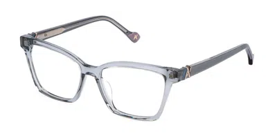 Yalea Vya230 Mildred 03gu Women's Glasses Clear Size 54 - Free Lenses - Blue Light Block Available In Gray