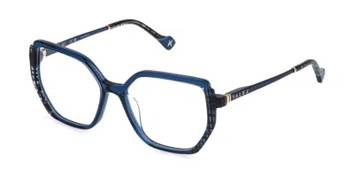 Yalea Vya232 Mahin 0u11 Women's Glasses Blue Size 54 - Free Lenses - Blue Light Block Available