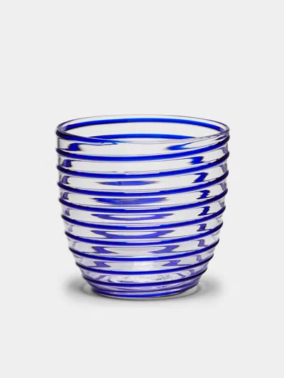 Yali Glass A Filo Goto Hand-blown Murano Glass  Abask Luxury Gift In Blue