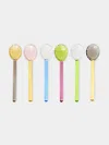Yali Glass Classic Hand-blown Murano Glass Gelato Spoons (set Of 6) In Multi