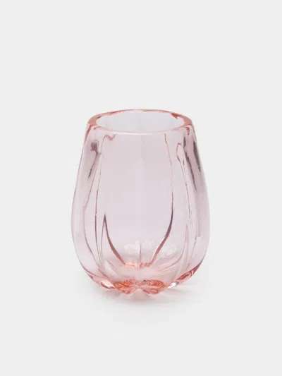 Yali Glass Fiori Posi Hand-blown Murano Glass Vase  Abask Luxury Gift In Pink