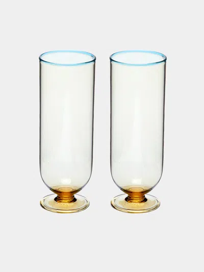 Yali Glass Hand-blown Murano Glass Highballs (set Of 2) In Transparent