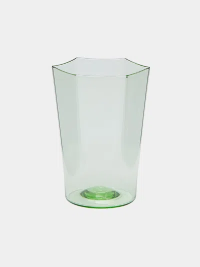Yali Glass Venexia Hand-blown Murano Glass Small Tumbler  Abask Luxury Gift In Green