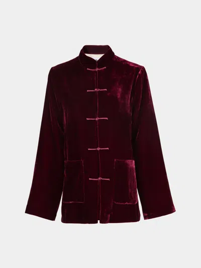 Velvet Blazer Size: S  Abask Luxury Gift In Red from ABASK