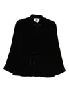 Yali Pocket Velvet Blazer In Black
