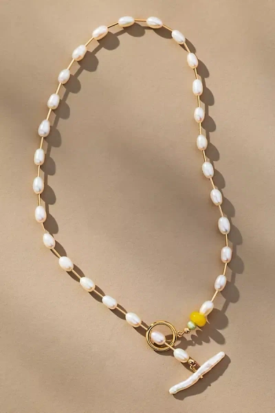 Yam Bonar Pearl Choker Necklace In Sand