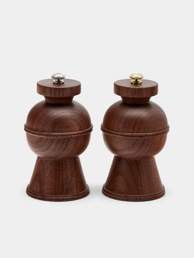 Yamani Woodworks Hand-turned Wood Salt And Pepper Mills (set Of 2)