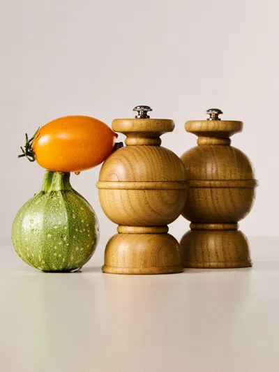 Yamani Woodworks Hand-turned Wood Salt And Pepper Mills (set Of 2)