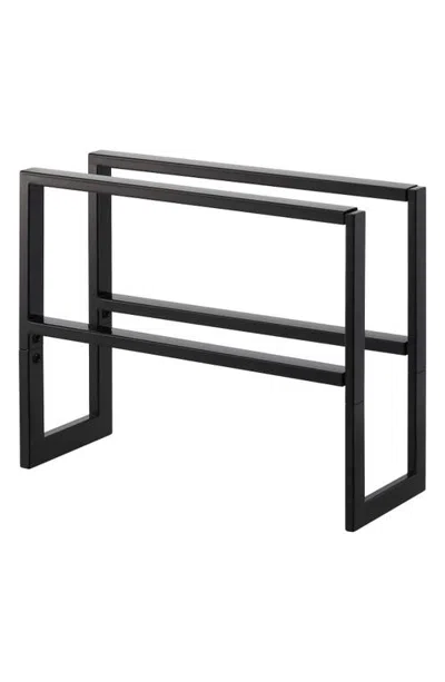 Yamazaki 2-tier Expandable Shoe Rack In Black