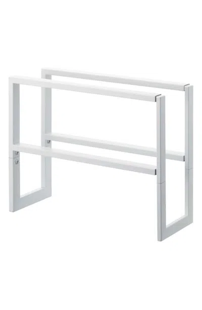 Yamazaki 2-tier Expandable Shoe Rack In White