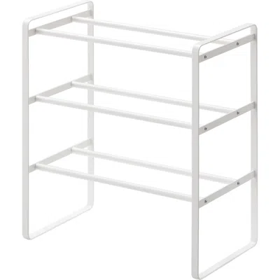 Yamazaki 3-tier Expandable Shoe Rack In White
