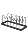 Yamazaki Adjustable Pot Lid Wire Organizer In Black