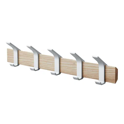 Yamazaki Ash Wall Mounted 5 Coat Hangar