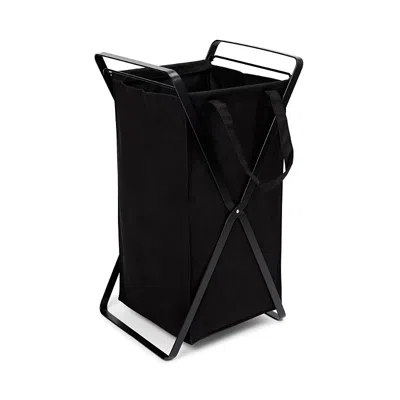 Yamazaki Collapsible Laundry Hamper, Narrow In Black