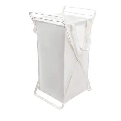 Yamazaki Collapsible Laundry Hamper, Narrow In White