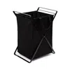 Yamazaki Collapsible Laundry Hamper, Wide In Black