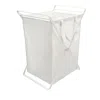 Yamazaki Collapsible Laundry Hamper, Wide In White