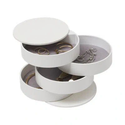 Yamazaki Home 4-tiered Accessory Tray, Space Saving, Plastic In White