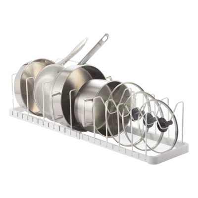 YAMAZAKI HOME ADJUSTABLE POT LID ORGANIZER, STEEL, MINIMAL ASSEMBLY