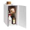 Yamazaki Home Bread Box - Two Styles, Steel, Vertical, Supports 4.4 Pounds, Handle, No Assembly In White