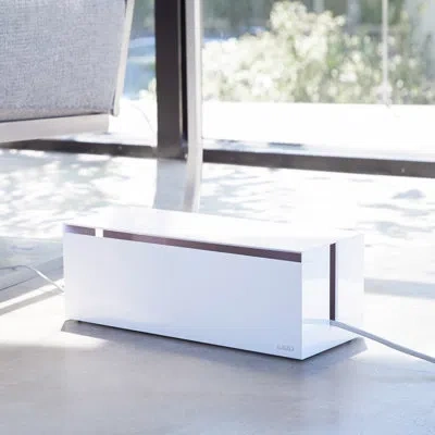 Yamazaki Home Cable Management Box – Cord Organizer Box With Lid, Minimalist Cable Storage For Office, Abs Plastic In White