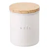Yamazaki Home Ceramic Canister - Four Styles, Ceramic, Salt, 15.25 Oz., 450 Ml, Airtight, Dishwasher Safe, Lid, No In White