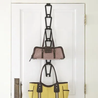 Yamazaki Home Chain Link Bag Holder - Closet Storage Hanging Organizer Rack, Steel In Black