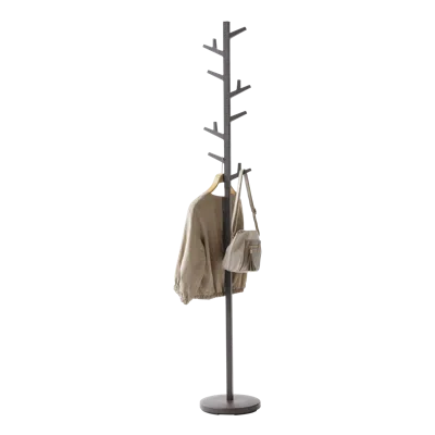 Yamazaki Home Coat Rack, Steel, Supports 26.4 Pounds, Weighted Base