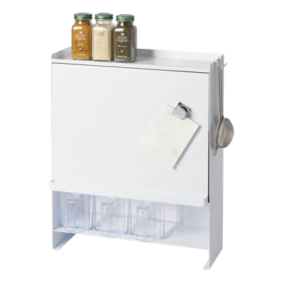 Yamazaki Home Concealable Spice Rack, Steel, No Assembly In White