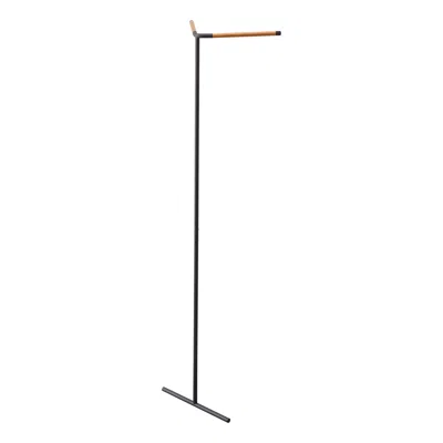 Yamazaki Home Corner Leaning Coat Hanger, Steel + Wood