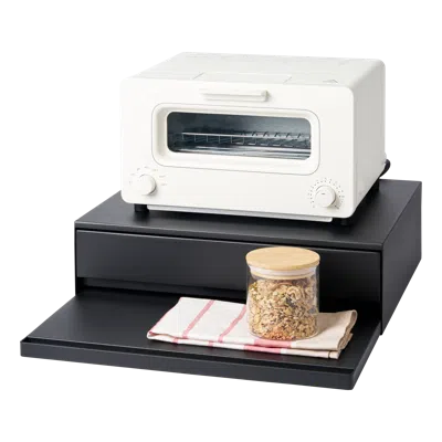 Yamazaki Home Countertop Drawer With Pull-out Shelf, Steel, Supports 37 Pounds