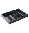 Yamazaki Home Cutlery Organizer - Three Styles, Abs Plastic, Expandable I, Adjustable, Expandable, No Assembly In Black